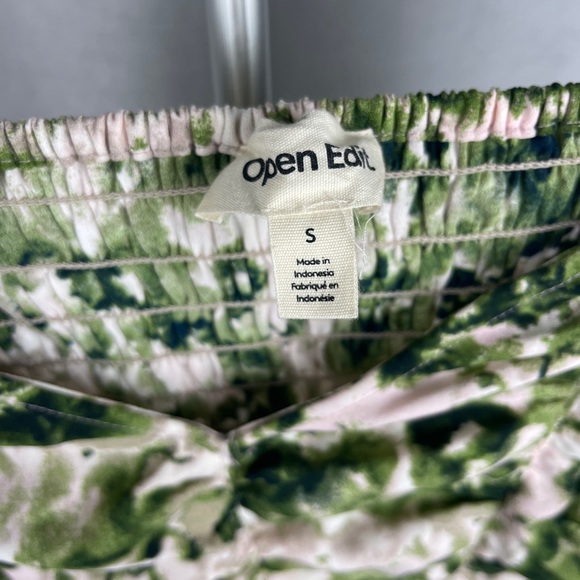 Open Edit RUCHED GREEN & WHITE CROP TOP size small NWT - Picture 9 of 10